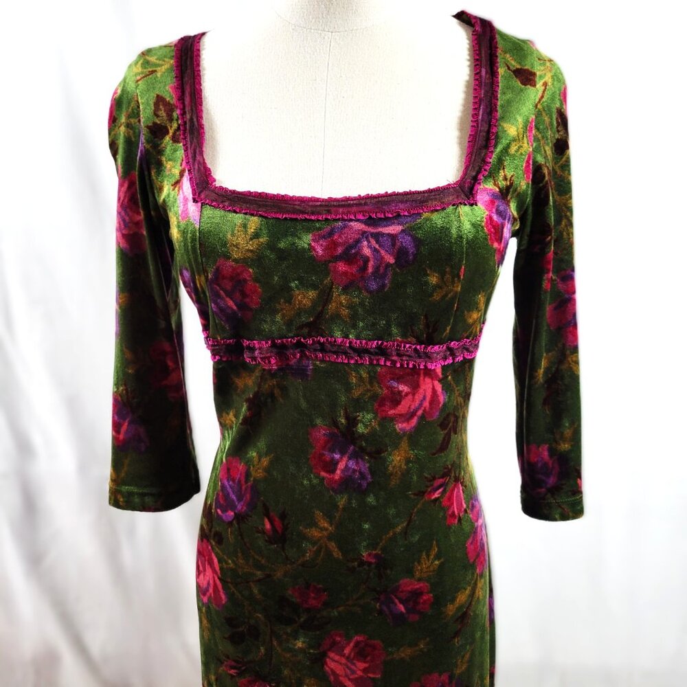 Rare Gilmore Girls Betsey Johnson Green and Purple Dress - Size L - fits like M - Picture 6 of 8